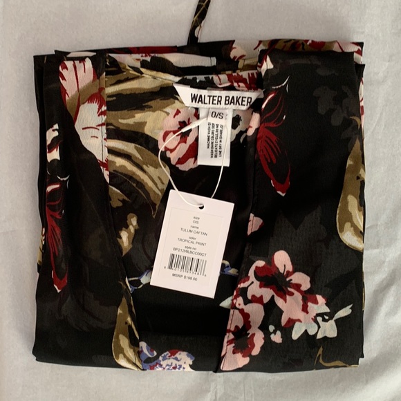 GREAT GIFT! Walter Baker Tulum Caftan Tropical Print O/S - Picture 3 of 7